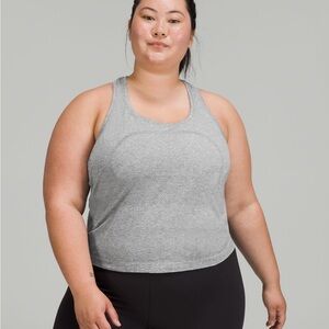 Lululemon Swiftly Tech Racerback Tank Top 2.0 Waist Length Grey Size 4